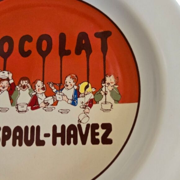 Pottery Barn Ceramic Chocolate Dessert Plate, Red Chocolat Delespaul-Havez - Picture 3 of 6